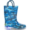 image:imageWestern Chief Kids Lighted Waterproof Pull On Rain Boot for Boys and GirlsShark Chase